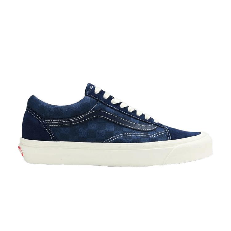 

Кроссовки унисекс Vans Old Skool LX OG синие в шахматную клетку белые VN0A36C8U9W