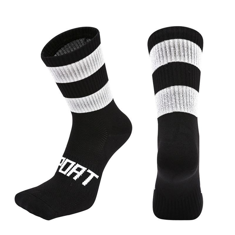 Cycling Socks Reflective Socks Cycling Bicycle Socks Men Novelty Night Cycling Reflective Socks Bike Football Sport Sock