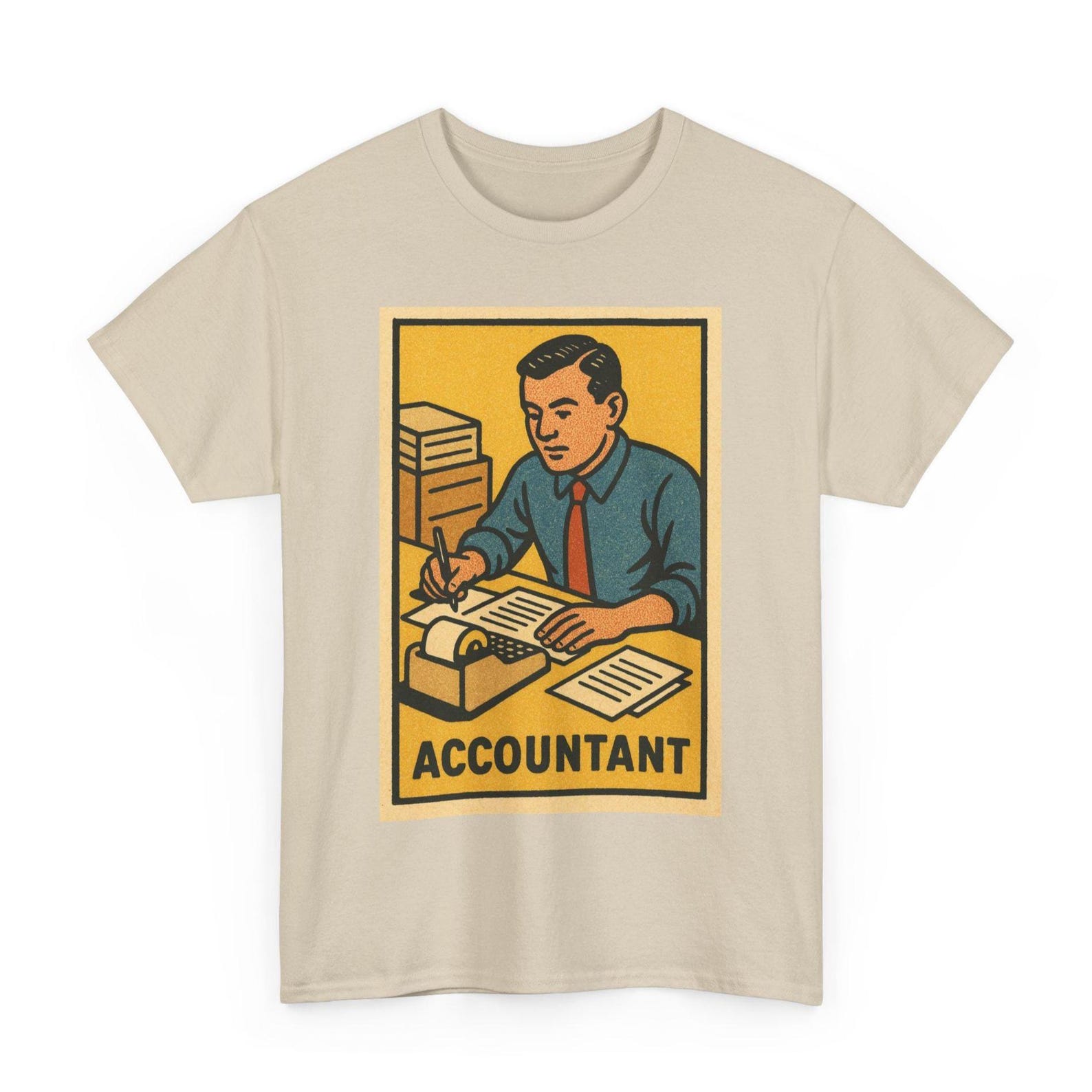 Accountant T-Shirt: Retro Comic Style CPA Gift M