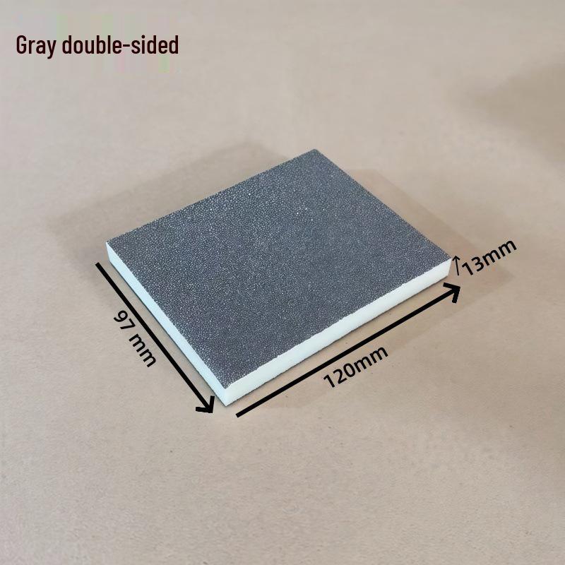 Gray Double-Sided Sanding Block for Furniture, Antiques, Plastic, Paint, Car, Metal Polishing, and Rust Removal
