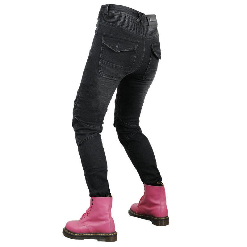 Womens Motorcycle Riding Pants With Protective Padding Casual Biker Jeans Style All Season Crash Protection Trousers