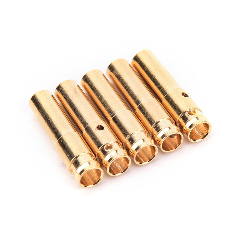 10 pack HXT 4mm bullet banana plugs with red housing for RC connector AM-1009C