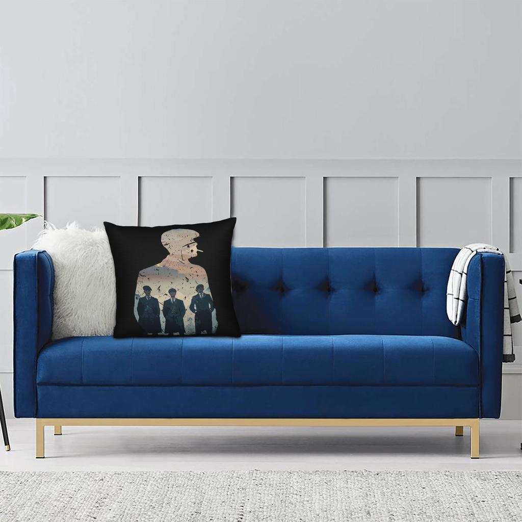 P-Peaky Blinders Tommy Shelby Pillowcase Printing Polyester Cushion Cover Gift Throw Pillow Case Cover Home Square 45*45Cm