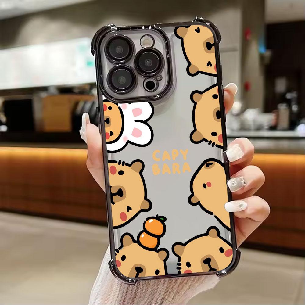 Capybara Cartoon Animal Phone Case For Xiaomi 15T 14T 13 Pro 15 F8 Ultra Poco X7 F7 Pro 5G X3 X5 X6 F5 M7 Shockproof Clear Cover