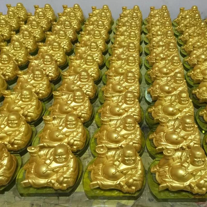 Car Decoration Perfume Seat Maitreya Buddha Statue Desktop Ornaments Exquisite Resin Crafts Home Fengshui Decor Accessories