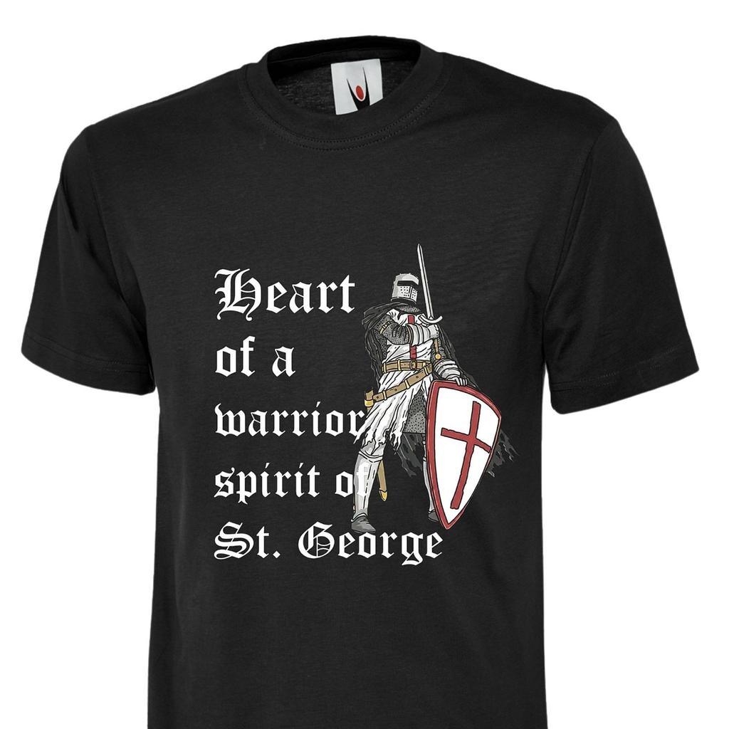 TShirt St Georges Day Heart Of British Warrior Unisex Unisex Unisex Kid Tee Tops uk