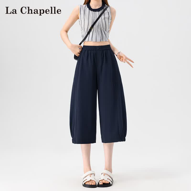 La Chapelle Women's Summer Lyocell Tencel Cropped Harem Pants