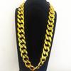 European & American Large Gold Chain Christmas Men's Acrylic Necklace Celebrity Club Accessory