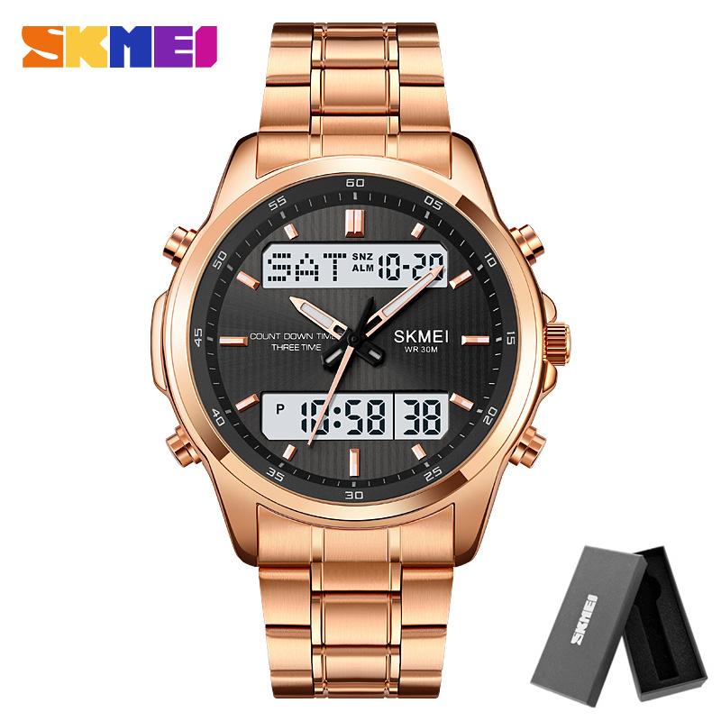 Skmei 2049 Backlit Sport Waterproof Alarm Clock 3 Time Men's Watch Countdown Timer Digital Watch Fashion Watches