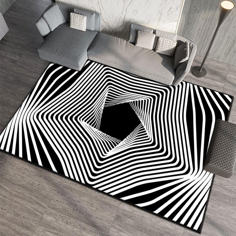Illusionary Dizziness Carpet Large Living Room Decor Home Stereoscopic Effect Retro Bedroom Rooms Mat Hotel Hall Rugs Decorate
