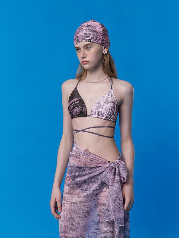 KIRSH Collection Print Wrap Skirt [Pink]