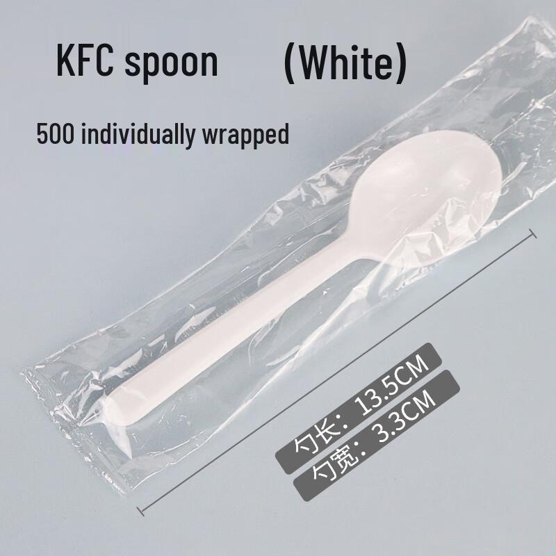 Yudu Disposable Thickened Plastic Soup Spoons