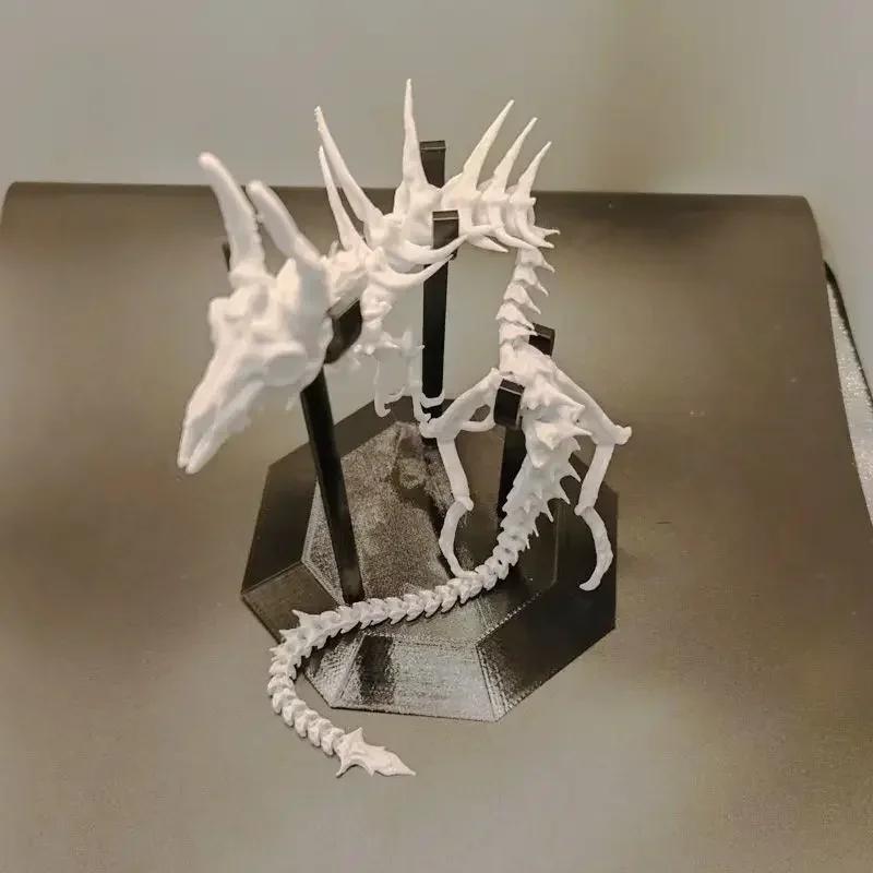 3d Printing Skeleton Dragon Dragon Skeleton Model Ornaments Toys DIY Decoration Jewelry Full Body Moving Skeleton# Color: White