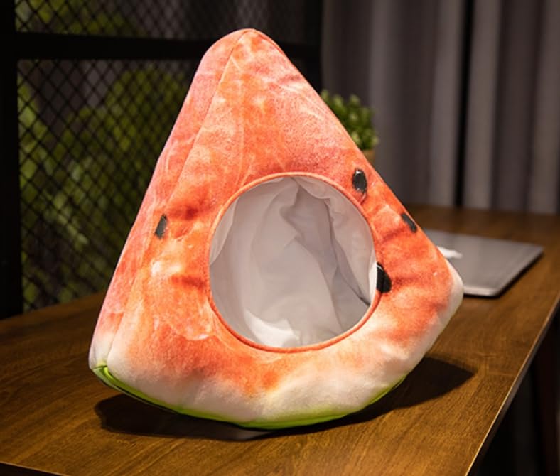 [DOKiDOKi] Watermelon Hat Cosplay [Cute] Transformation Headgear Kigurumi Headwear Fluffy Cute Halloween Fruit Watermelon Suika