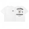 SpringSummer Retro Motorcycle Series Motorcycle Helmet Loose Printed Cotton Casual Short Sleeved Tshirt for Men and Women
