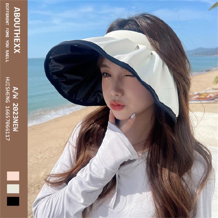 Summer Sun Visors Hat Women Visors Hat Women SunHat With Ponytail Hole Foldable