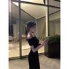 Black Shoulder Dress Women's Summer Sexy Hip Skirt High Cold Off-the-shoulder Dress