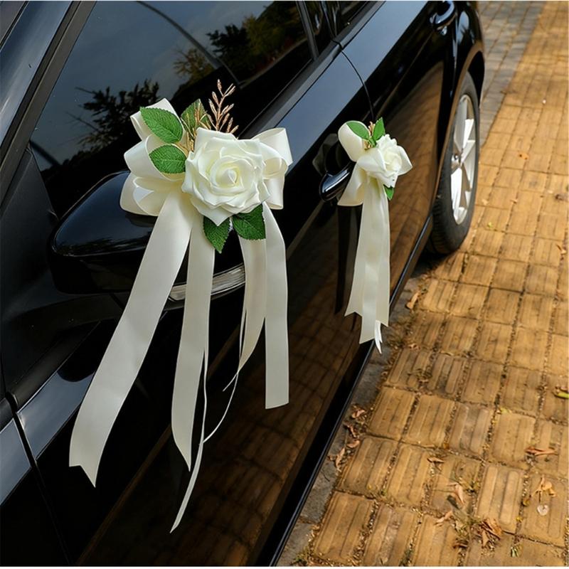 Artificial Floral Arrangement For Wedding Chair Decors Car Ornament Outdoor Ceremony Weatherproof Silk Flower Decoration