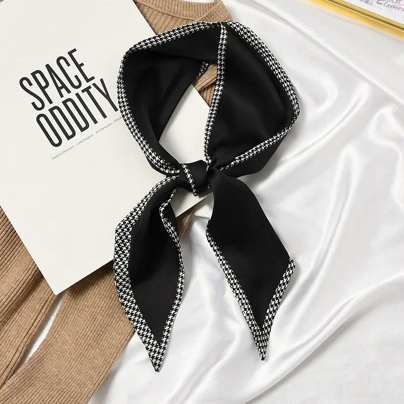 Yto Scarf Women's Springsummer Solid Color Leisure Ribbon For Fashion Shirt Paired Scarf Classic Versatile Neckerchief Decorative Waistband