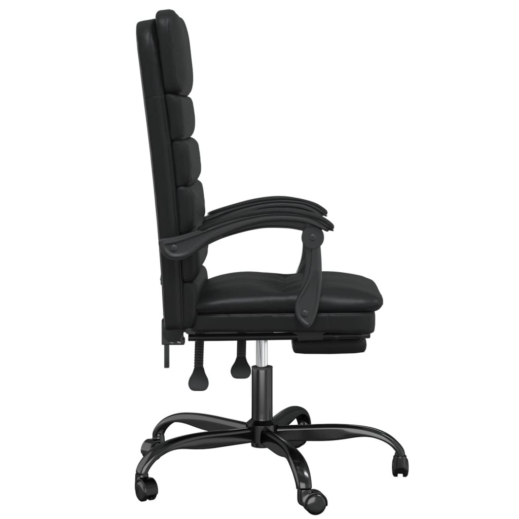 Vidaxl Foldable, Massage Office Chair, Black, Faux Leather