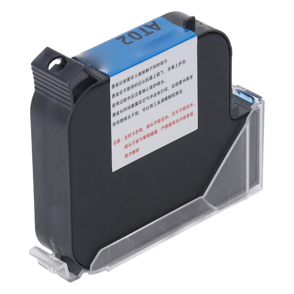 Handheld Inkjet Printer Cartridge Quick Dry 25.4mm Black 42ml Coding Gun Cartridge Replacement