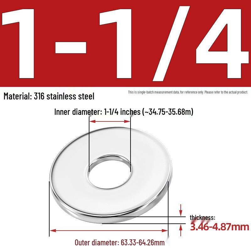 304/316 Stainless Steel Flat & Round Washers Collection