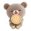 SAN-X Rilakkuma "Rilakkuma X Mister Donut" Petit Rilakkuma Mascot Chairoi Koguma (Angel Cream) AB34604 H30 X W30 X D20mm