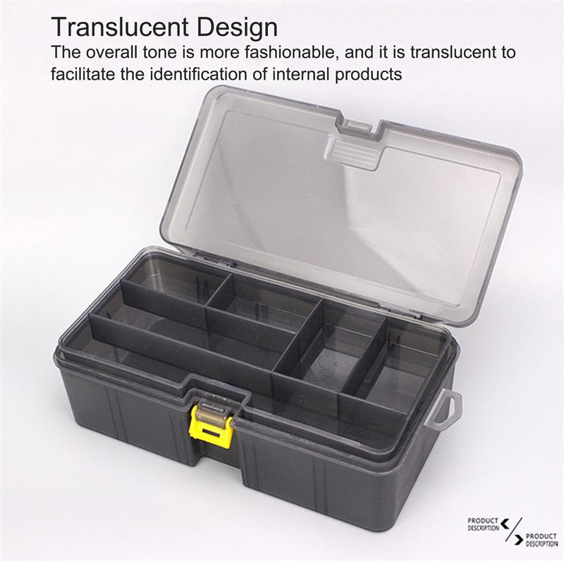 Double Layer Fishing Tackle Lures Hook Bait Box Storage Fishing Accessories