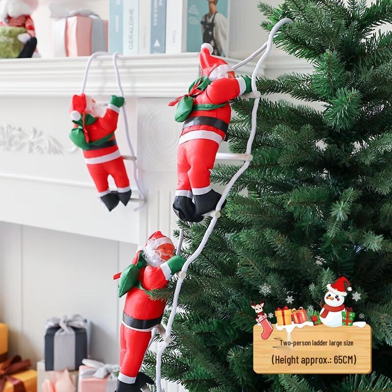 YIXI Christmas Santa Climbing Ladder Ornament