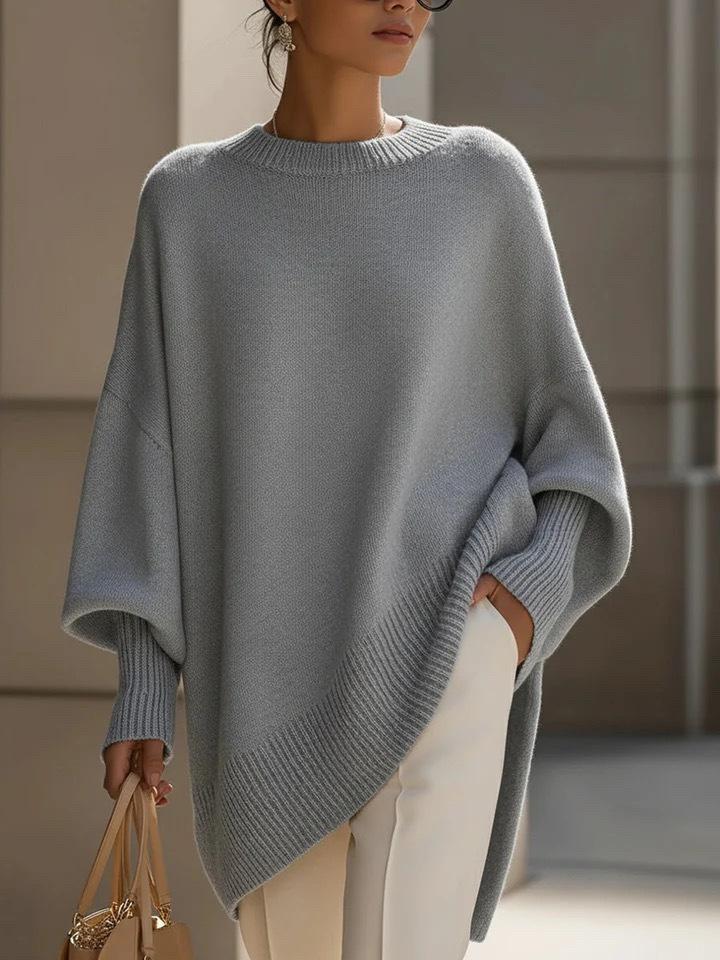 Oversized Knit Sweater Women Loose Fit Casual Pullover Long Sleeve Top