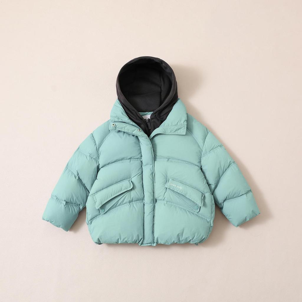 Mädchen Daunenjacke Winter 2025 Verdickt Kunst-Zweiteiler Oberbekleidung für kleine, mittlere und große Kinder