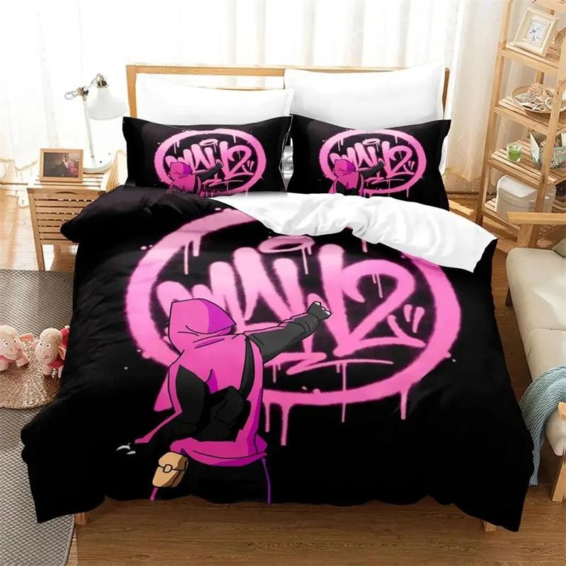 

Comfortable Cozy DJ Hip Hop Lit Killah Bed Size Boys Girls Adults King Queen Twin Comforter Quilt Comforter (quilt)-EU Single(135*200cm)3pcs