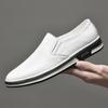 New British Style Mens Dress Shoes Casual Genuine Leather Business Shoes Size 38-45 Fashion Flat Designer Shoes Driving Loafers