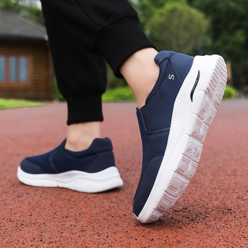 Spring and Autumn Lightweight and Simple Men's Shoes Fashionable Low-top One-pedal Lazy Driving Shoes Ultra-light Non-slip Casual Shoes