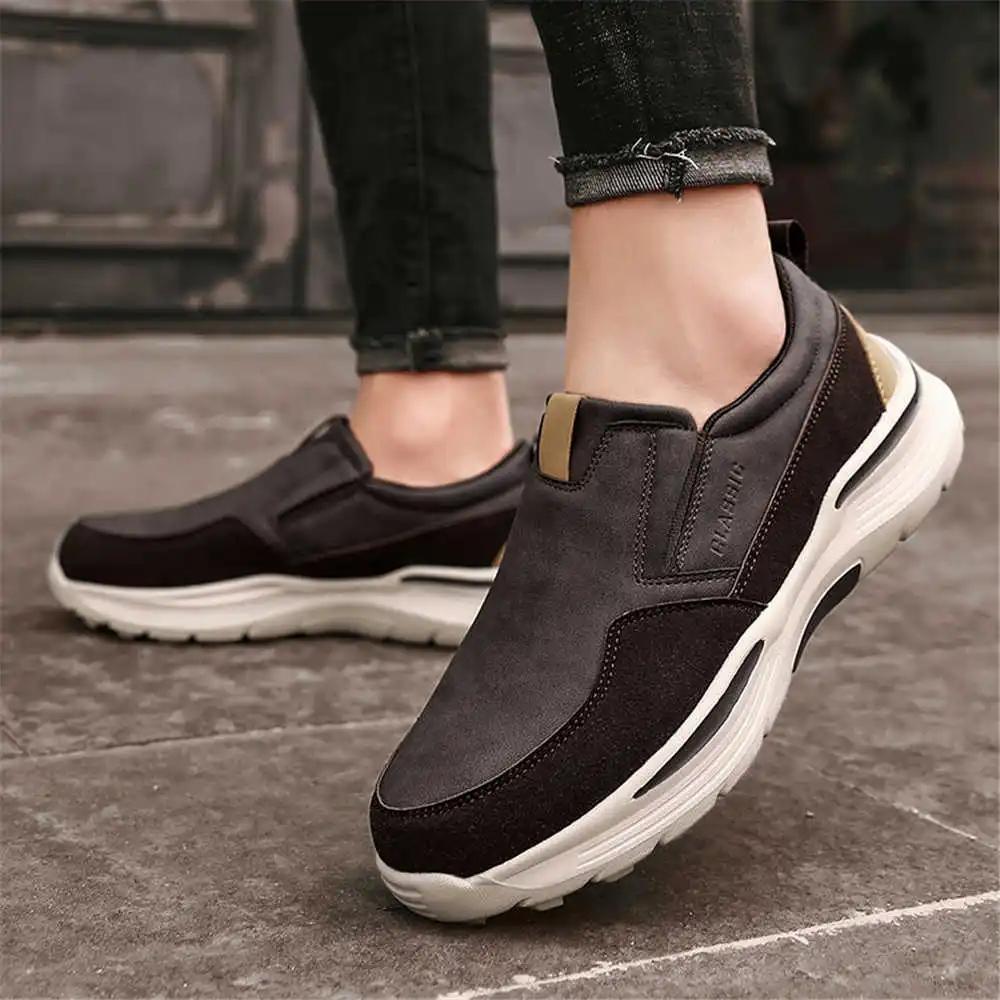 Flatform Without Lacing Yellow Basketball Woven Mens Trainer Shoes Sneakers 48 Size Husband Sports Second Hand Skor Upper