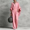 Women's Fashion Casual Solid Color Print Autumn Winter Long Sleeve Suspenders Trousers Jumpsuits & Rompers