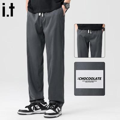 CHOCOOLATE Herren Lyocell-Mischung Straight-Leg Freizeithose