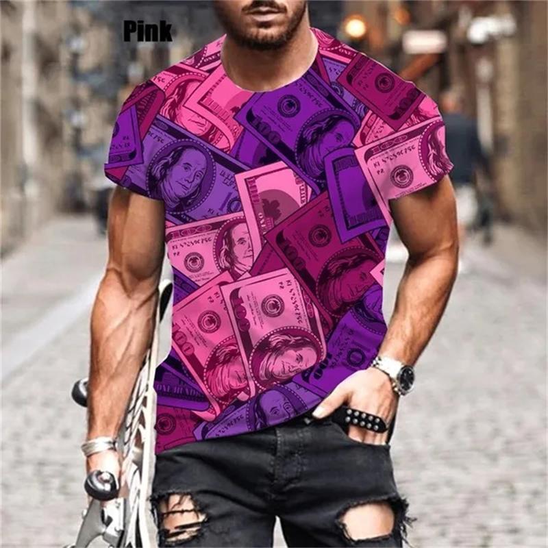 New Fashion Dollar Muži Ženy Jaro Léto Trička s krátkým rukávem 3D potiskem Neformální Móda Sportovní topy s kulatým výstřihem Trička