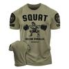 Summer European and American Men's Gym Muscle Training Letter Print Soft and Breathable Round Neck