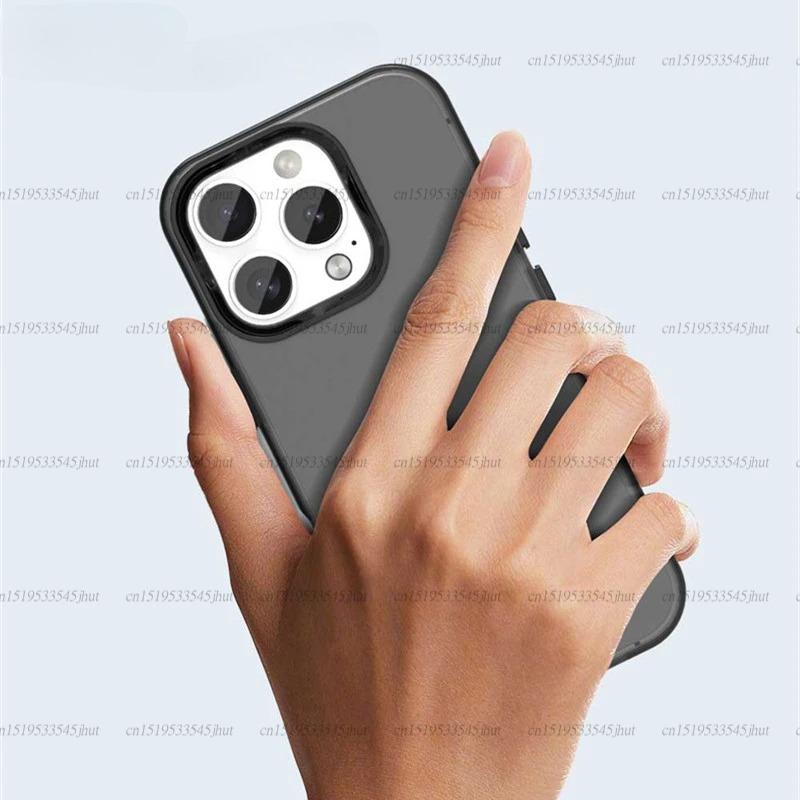 Sturzsichere Candy-Color-Hülle für iPhone 16 Pro Max Matte PC Transparente Hülle iPhone 16 15 14 Pro Max Hülle für iPhone 16 Pro Hülle