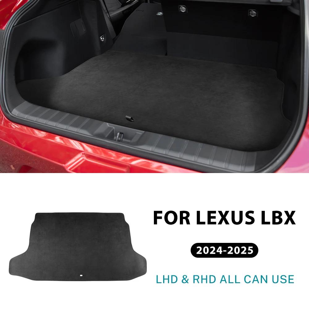Decal Flannel Suede Rear Trunk Pad For Lexus LBX 2024 2025 Anti-dirty Cargo Liner Mat Cover Interior Trim Accessories
