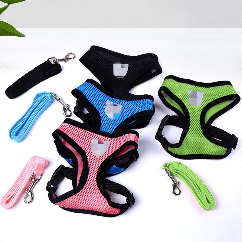 Breathable Anti-Escape Mesh Dog Harness with Adjustable Vest-Style Leash