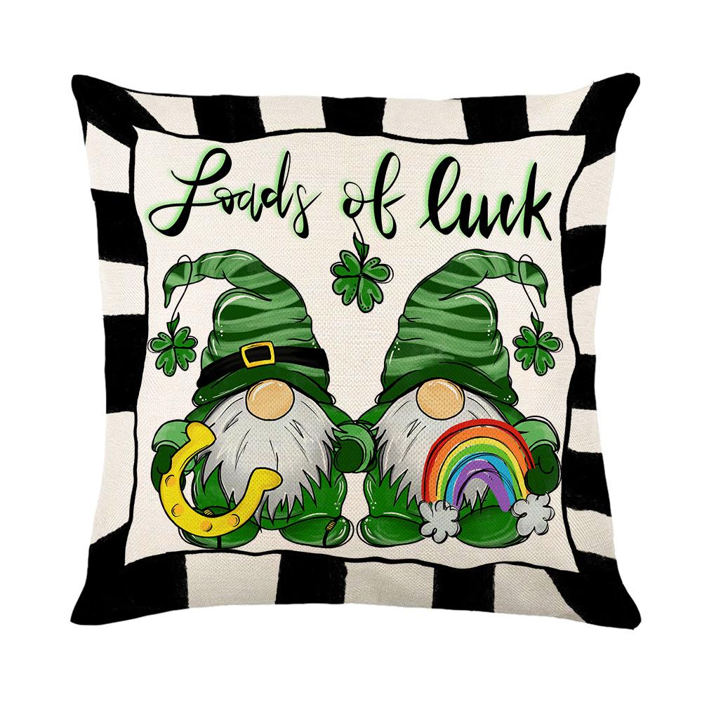 New St. Patrick's Day Pillow Cover Northern Festival Home Fabric Sofa Cushion Cover