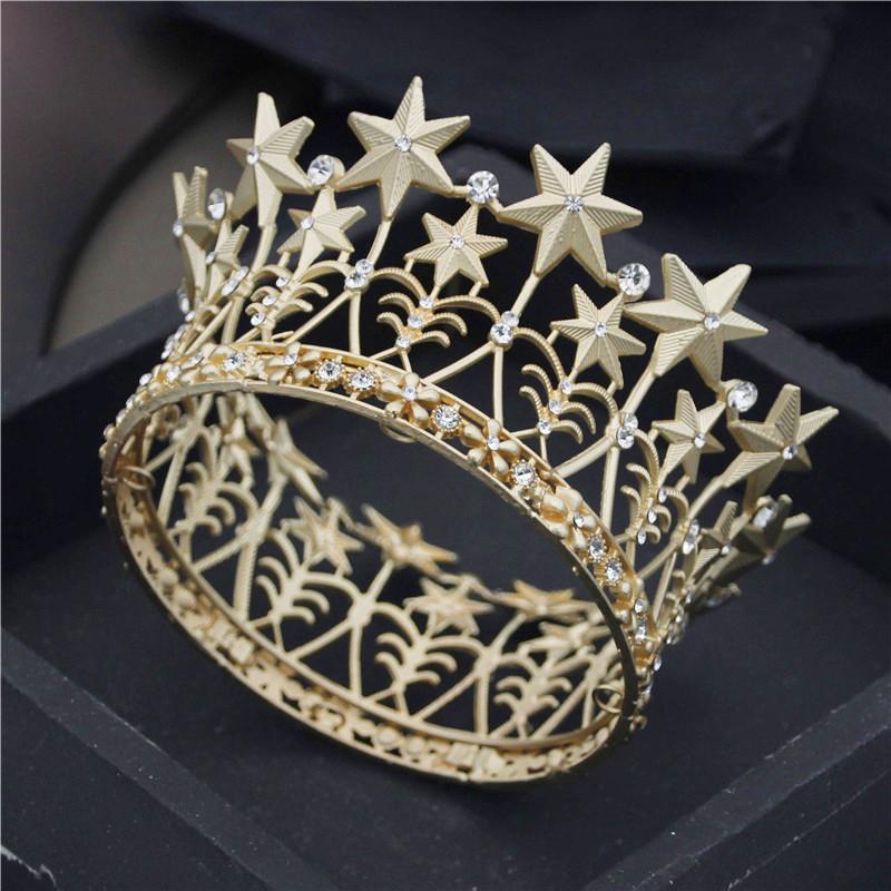 Ретро барокко Цветочная корона Матовые цвета Круглая диадема Выпускной вечер тиары — фото 5