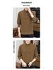 Men's Retro Half-High Collar Knit Sweater - Youthful College Style, Woolen Base Layer for Autumn/Winter