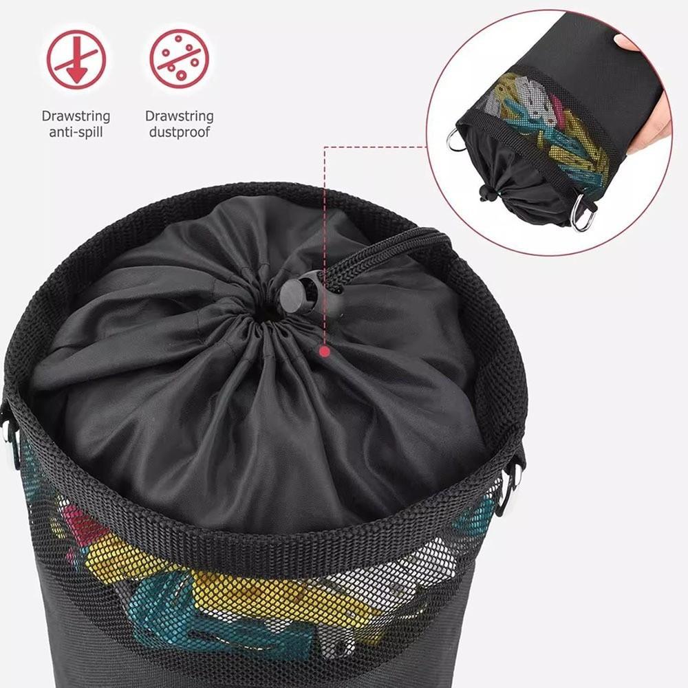 Oxford Cloth Mesh Hanging Storage Bag Adjustable Cloth Drawstring Bag  Outdoor