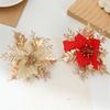 Christmas Tree Decoration Poinsettia Flower Artificial Christmas Flower for Wreath Home Holiday Party Decoration