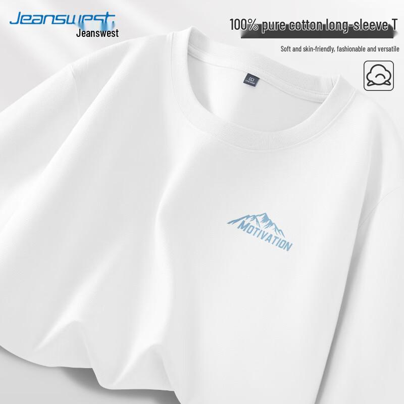 Jeanswest Men's Pure Cotton Long Sleeve T-shirt