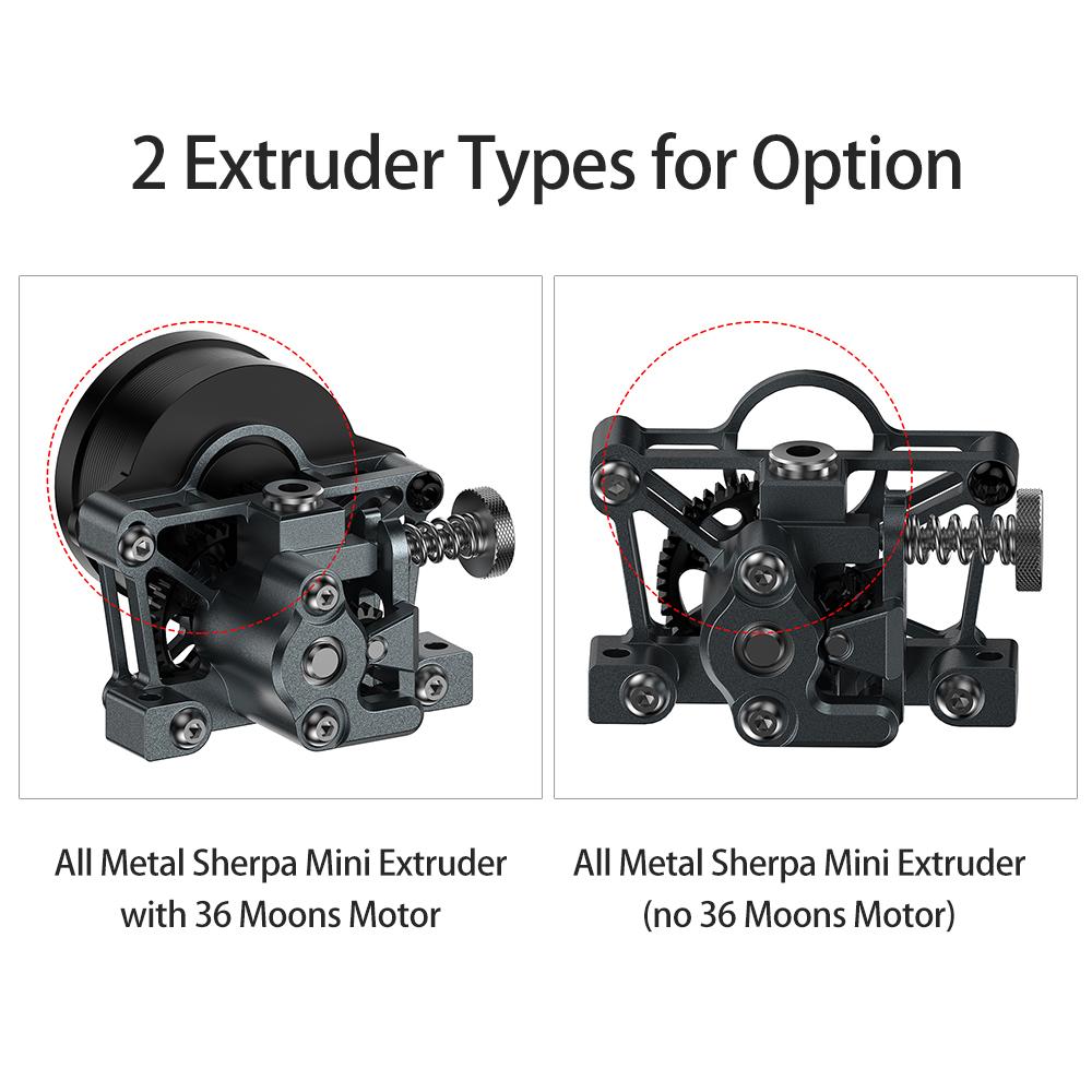 CNC All Metal Sherpa Mini Extruder with 36 Moons Motor High Temperature Resistance Light Weight Kit  with Helical Gear