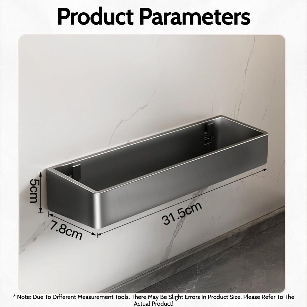 Grey Wall-Mounted Kitchen Spice Rack Kitchen Storage Rack Household Multifunctional Carbon Steel Storage Box Kitchen Accessories